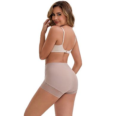 Women's High-Waisted Hip Lifting Tummy Control Underwear Lightweight Seamless Shaping Panties 2Packs