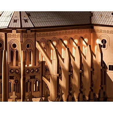 DIY 3D Wood Puzzle: Paris Cathedral 330 pieces
