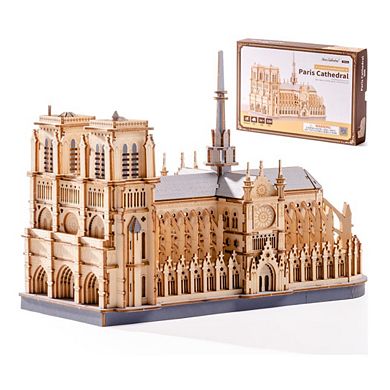DIY 3D Wood Puzzle: Paris Cathedral 330 pieces