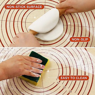 Extra Thick Silicone Baking Mat - Non-Stick, Heat-Resistant, Easy Clean