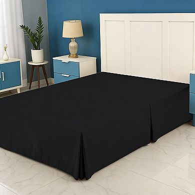 Twin Bed Skirt with 15" Drop, Soft Microfiber, Elegant Pleats, Easy Fit