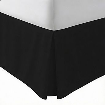 Twin Bed Skirt with 15" Drop, Soft Microfiber, Elegant Pleats, Easy Fit