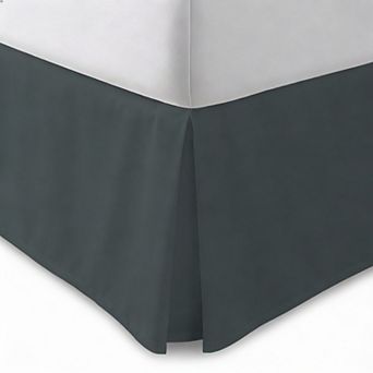 Twin Bed Skirt with 15" Drop, Soft Microfiber, Elegant Pleats, Easy Fit