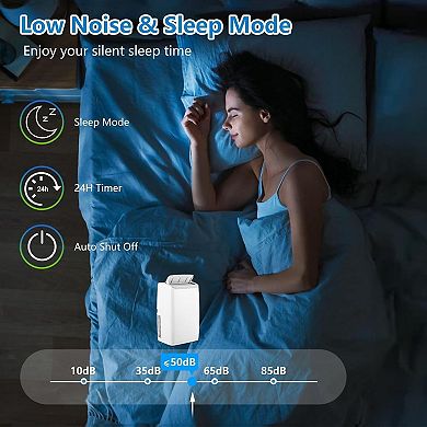 14,000 BTU 3-in-1 Portable AC for Room up to 750 Sq.Ft - Energy Efficient with Remote & Timer