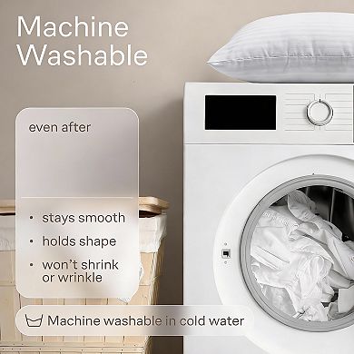 4-Pack Zippered Pillow Protectors - Dust & Stain Resistant, Easy Clean