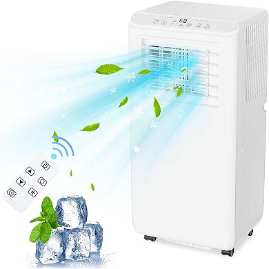 8000 BTU 3-in-1 Portable AC - Cools 350 Sq.Ft, Quiet with Remote Control & Timer