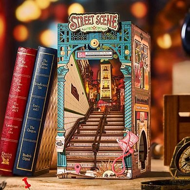 DIY 3D Book Nook Kit: Street Scene 196 pieces