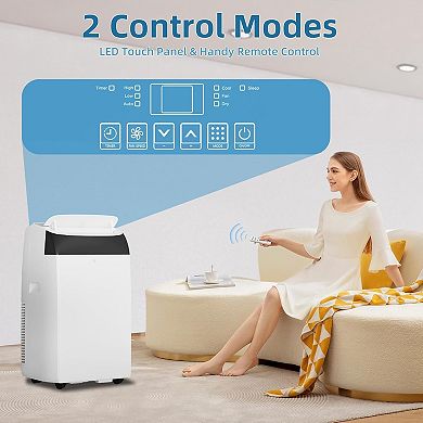14,000 BTU 3-in-1 Portable AC - Cools up to 750 Sq.Ft with Remote, Auto Swing & Sleep Mode