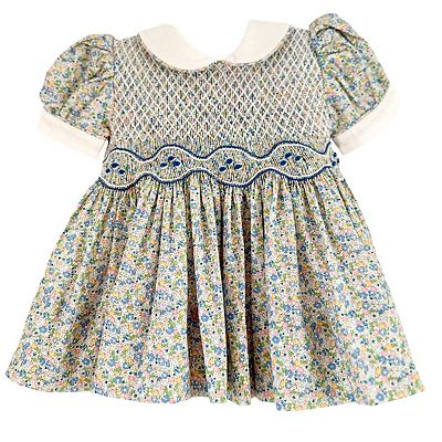 white christmas dresses Aria Floral Smocked Dress main image 1