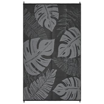 Modern Leaf Area Rug Stain Resistant Waterproof Breathable UV Resistant Portable Carpet for Outdoor