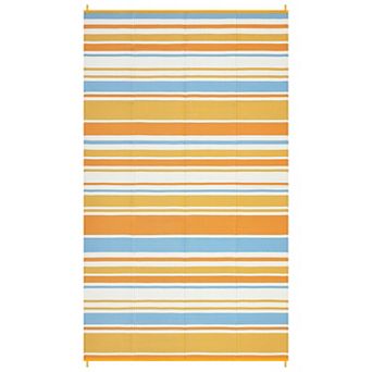 Modern Geometric Outdoor Mat Reversible Stain Resistant & Portable for Road Trips and Picnics