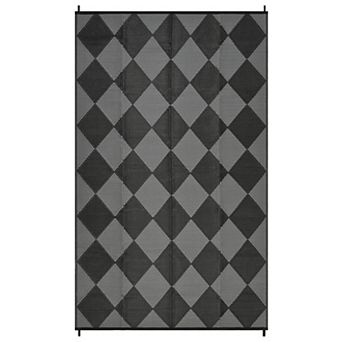 Modern Geometric Outdoor Area Rug Washable Light Weight Portable Mat for RV Trip Picnic