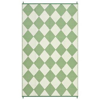 Modern Geometric Outdoor Area Rug Washable Light Weight Portable Mat for RV Trip Picnic