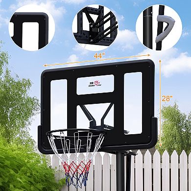 ELEMENT ACE Adjustable Portable Basketball Hoop with Shatter-Proof Backboard and Fillable Base
