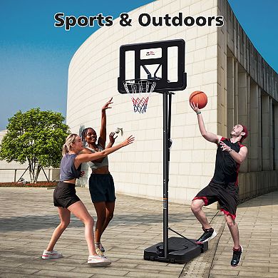 ELEMENT ACE Adjustable Portable Basketball Hoop with Shatter-Proof Backboard and Fillable Base