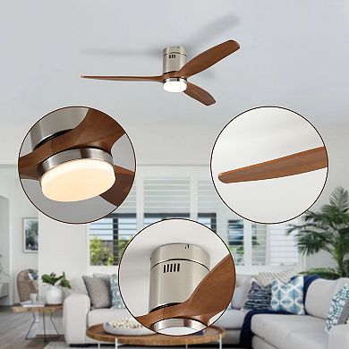 ELEMENT ACE 52 Inch Reversible DC Motor Ceiling Fan with Integrated LED Light and Remote Control