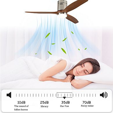 ELEMENT ACE 52 Inch Reversible DC Motor Ceiling Fan with Integrated LED Light and Remote Control