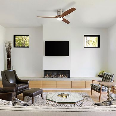 ELEMENT ACE 52 Inch Reversible DC Motor Ceiling Fan with Integrated LED Light and Remote Control