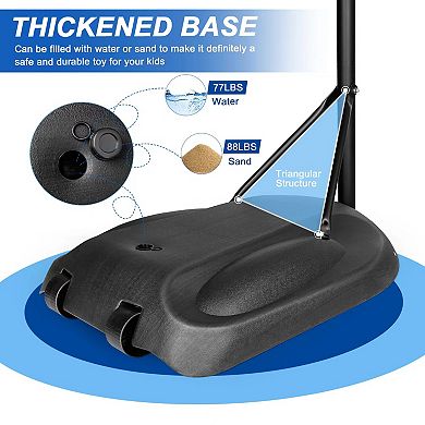 ELEMENT ACE Height-Adjustable Portable Basketball Hoop with Wheels and Durable Backboard