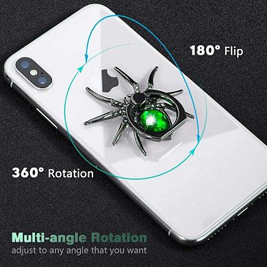Spider Rhinestone Phone Ring Finger Grip