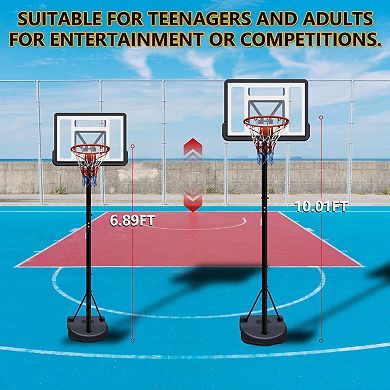 ELEMENT ACE Adjustable Height Portable Basketball Hoop System with Rebound Backboard for Youth
