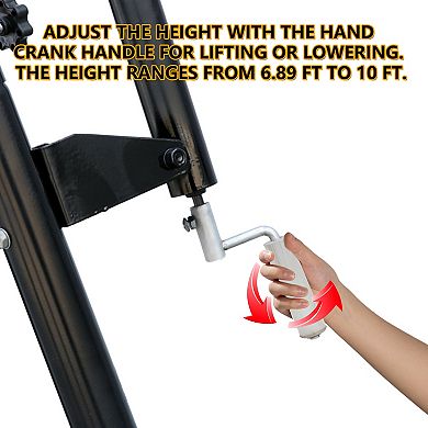 ELEMENT ACE Adjustable Height Portable Basketball Hoop System with Rebound Backboard for Youth