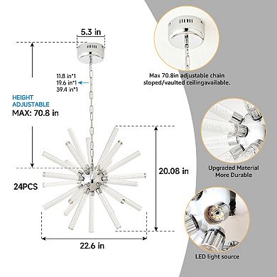 ELEMENT ACE Contemporary Adjustable Pendant Lighting Fixture with Multiple Lights