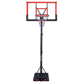 ELEMENT ACE Height Adjustable Portable Basketball Goal System with Wheels and Shatterproof Backboard