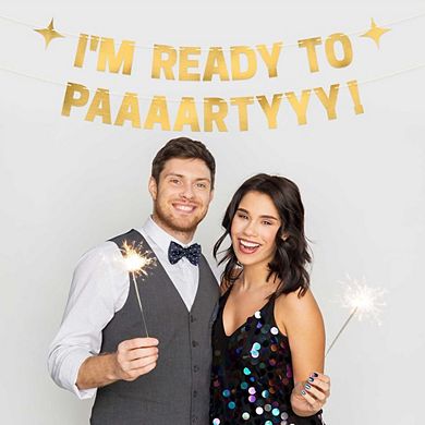 Splendid Frame Gold Party Banner