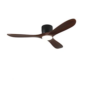 ELEMENT ACE 52-Inch Flush Mount Ceiling Fan with Integrated LED Light and Remote Control