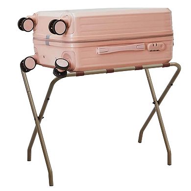 Kings Brand Furniture Folding Luggage Rack with Nylon Straps