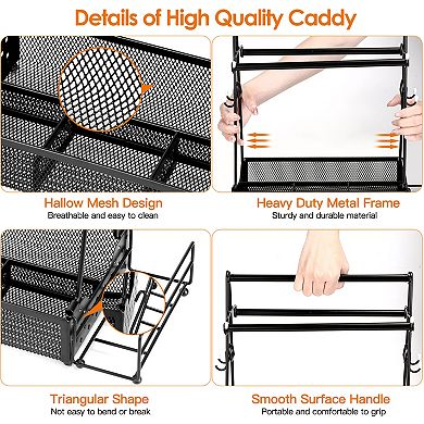 Metal Grill Utensil Caddy with Paper Towel Holder BBQ & Picnic