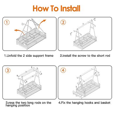 Metal Grill Utensil Caddy with Paper Towel Holder BBQ & Picnic