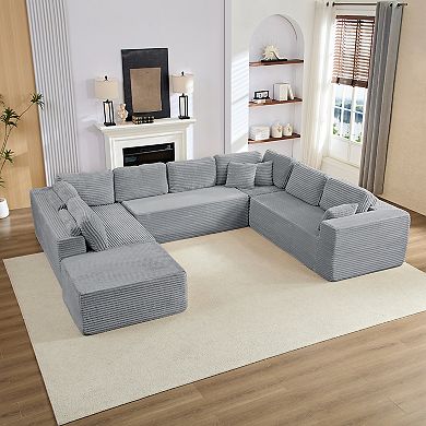 141" W Modular Oversized U-Shaped Sectional Sofa