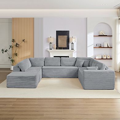 141" W Modular Oversized U-Shaped Sectional Sofa
