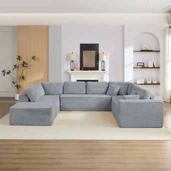 141" W Modular Oversized U-Shaped Sectional Sofa