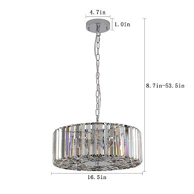ELEMENT ACE Crystal Pendant Chandelier with Adjustable Suspension Height for Modern Interior Spaces
