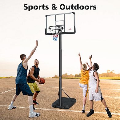 ELEMENT ACE Height Adjustable Portable Basketball Hoop System with Rebound Board and Sturdy Base