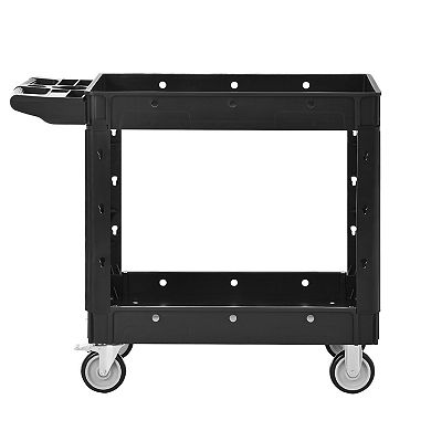 ELEMENT ACE Heavy-Duty Two-Shelf Utility Cart with Locking Wheels for Garage & Industrial Use