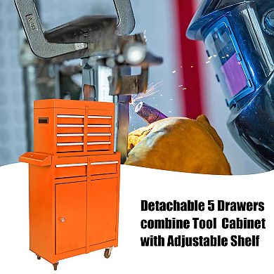 ELEMENT ACE 5-Drawer Tool Storage Cabinet with Lockable Wheels & Adjustable Shelf