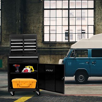 ELEMENT ACE 5-Drawer Rolling Tool Chest with Lockable Wheels, Detachable Top and Adjustable Shelf