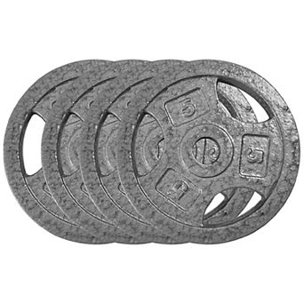 1 Inch Cast Iron Weight Plates Set 4x 5 Lbs 1Inch Iron Barbell Weights Plates for Home Gym
