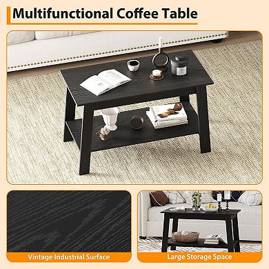 ANIXOL Rectangular 2-Tier Coffee Table