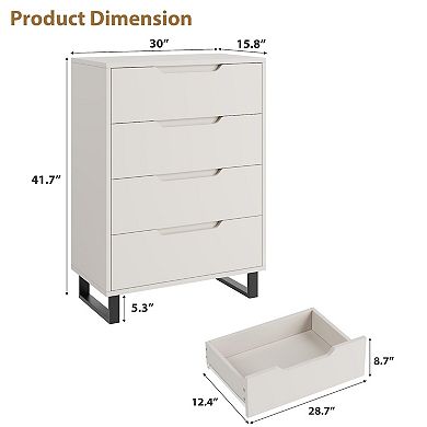 ANIXOL 4-Drawer Tall Dresser Cabinet