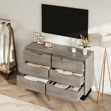 ANIXOL Wooden Dresser for Bedroom, Available in 6/7 Drawers