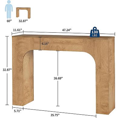 Farmhouse Narrow Console Table for Entryway, Hallway or Behind Sofa
