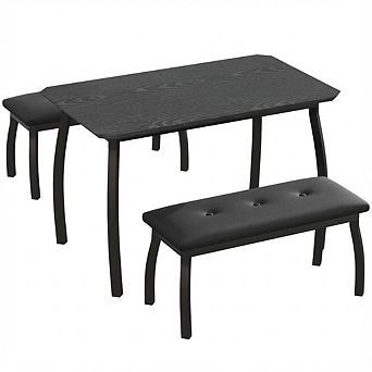ANIXOL 3 pc dining table set with benches