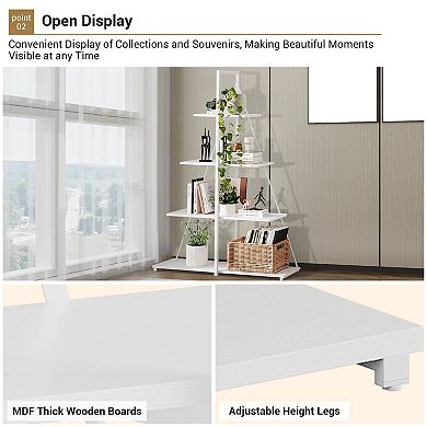 ANIXOL 4-Tier Sailboat Ladder Bookshelf