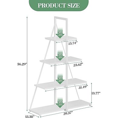 ANIXOL 4-Tier Sailboat Ladder Bookshelf