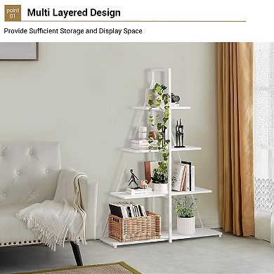 ANIXOL 4-Tier Sailboat Ladder Bookshelf